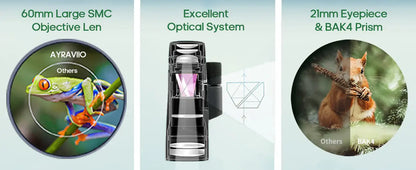 Royallure 12× Monocular Telescope with Smartphone Holder & Tripod for Outdoor Viewing