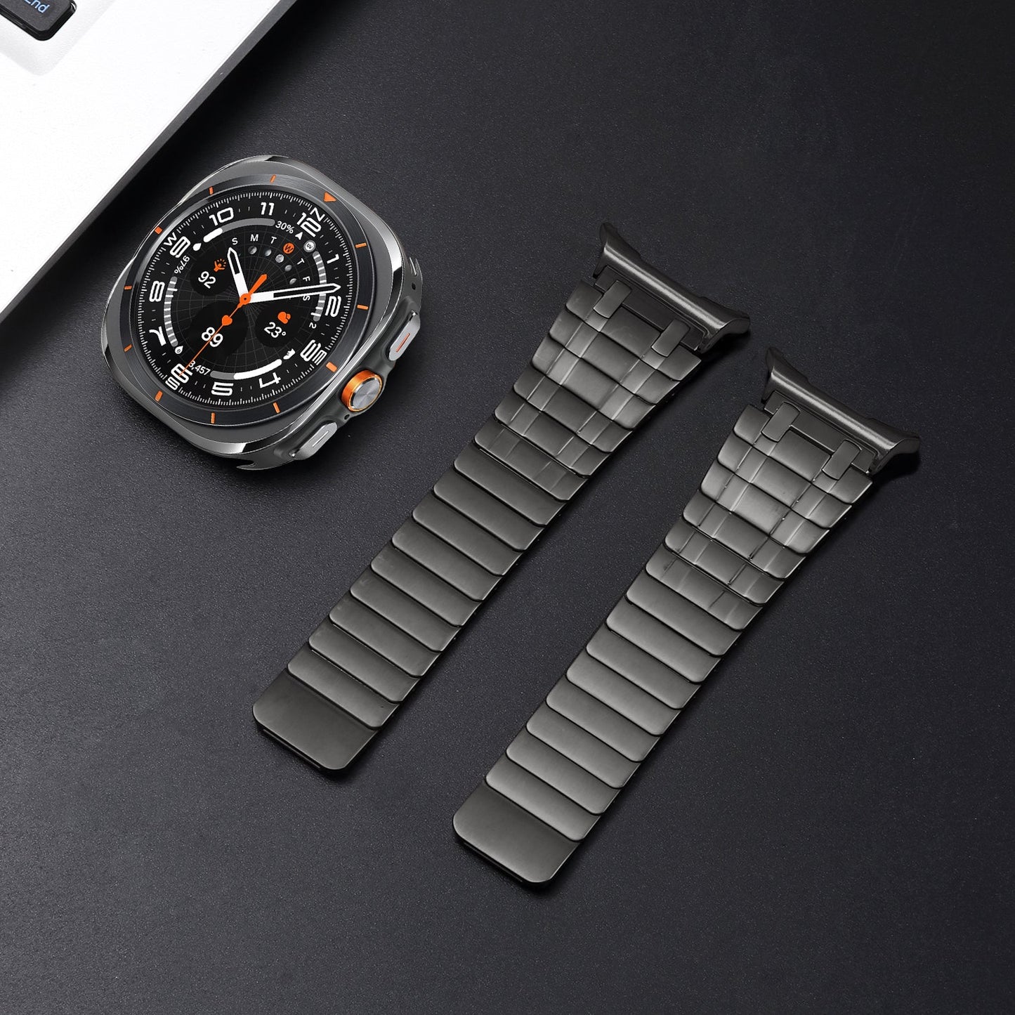 RoyaleGlow AP Frosted Stainless Steel Magnetic Band For Samsung Watch 7 Ultra