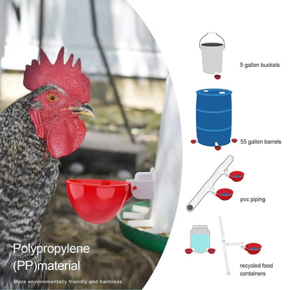 Luxora 10 Pcs Chicken Waterer Automatic Refill System