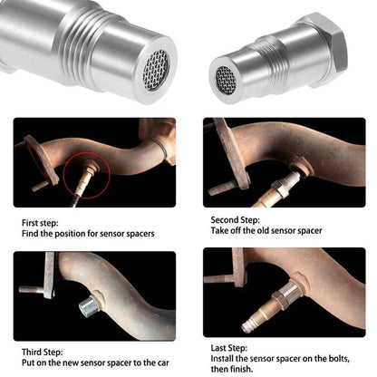Royaleva Car Oxygen O2 Sensor Adapter CEL Fix Check Engine Light Eliminator M18*1.5
