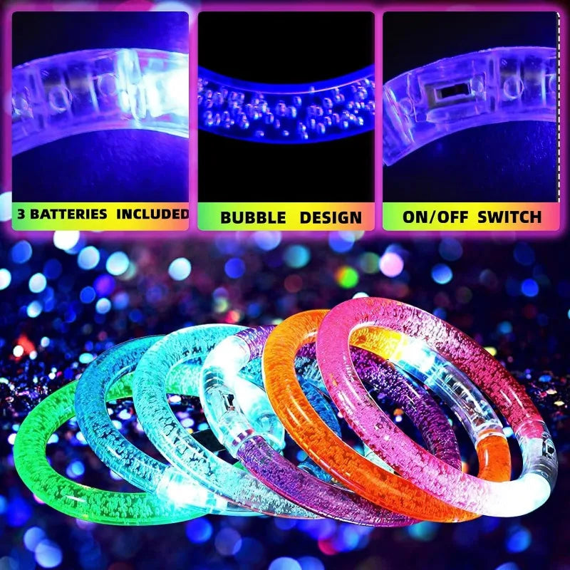 1-100PCS Halloween LED Acrylic Glow Bracelet Concert Support Fluorescent Bracelet Holiday Party Bracelets Holiday Decoration 2