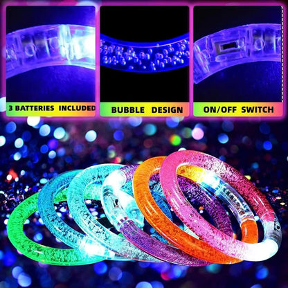 1-100PCS Halloween LED Acrylic Glow Bracelet Concert Support Fluorescent Bracelet Holiday Party Bracelets Holiday Decoration 2