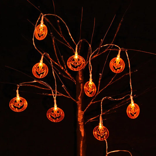 1.5M 10LED Halloween Pumpkin Lamp Skeletons Lights String Happy Halloween Decoration For Home Bar Halloween Party Decor Props 0