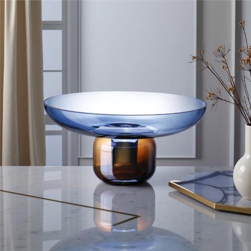 Royelux Modern Gradient Glass Vase - Minimalist Tabletop Decor