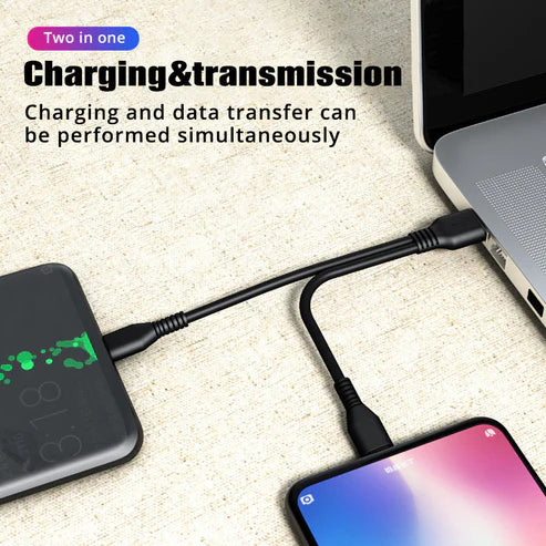 Royaleva 2 in 1 Charging Cable Multi USB Port 1 Meter