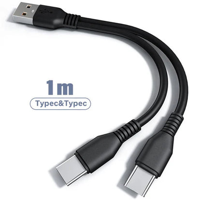 Royaleva 2 in 1 Charging Cable Multi USB Port 1 Meter