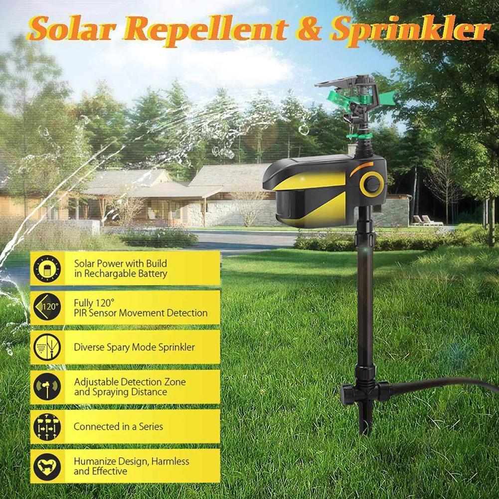 Luxora Motion Activated Sprinkler for Deer Solar Powered - Get Rid Of Deer