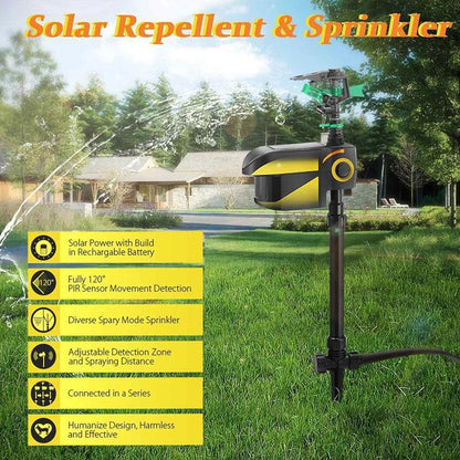 Luxora Motion Activated Sprinkler for Deer Solar Powered - Get Rid Of Deer