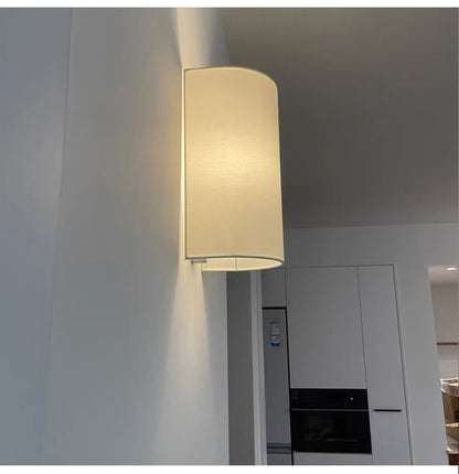 Royelux Serene Linen Wall Sconce for Elegant Ambient Lighting
