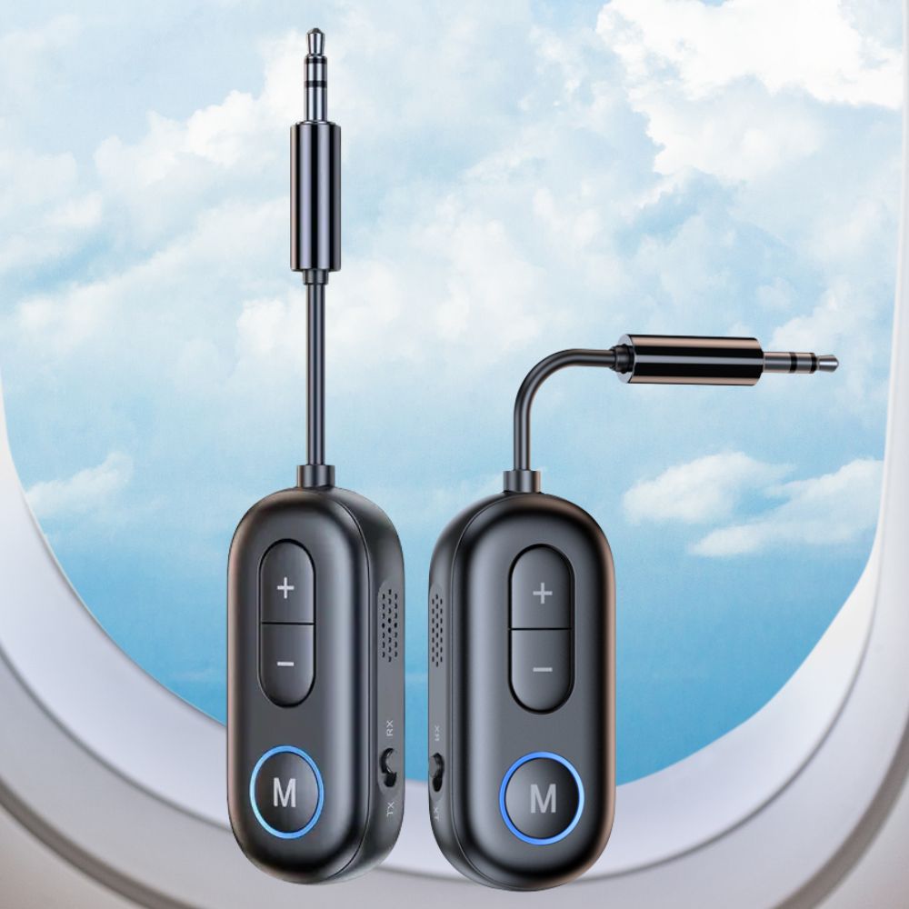 Royaleva Wireless Bluetooth 5.4 Audio Transmitter Receiver Airplane Adapter with Mic