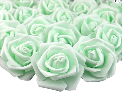 10/20/50Pcs Artificial Foam Rose Flowers PE Fake Flower for Home Room Dceor Wedding Party Halloween Thanksgiving Christmas Decor 17