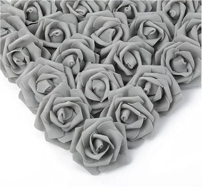 10/20/50Pcs Artificial Foam Rose Flowers PE Fake Flower for Home Room Dceor Wedding Party Halloween Thanksgiving Christmas Decor 18