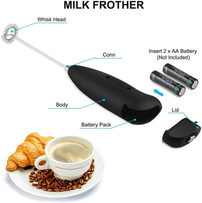 RoyaleGlow Electric Milk Frother for Creamy Foam