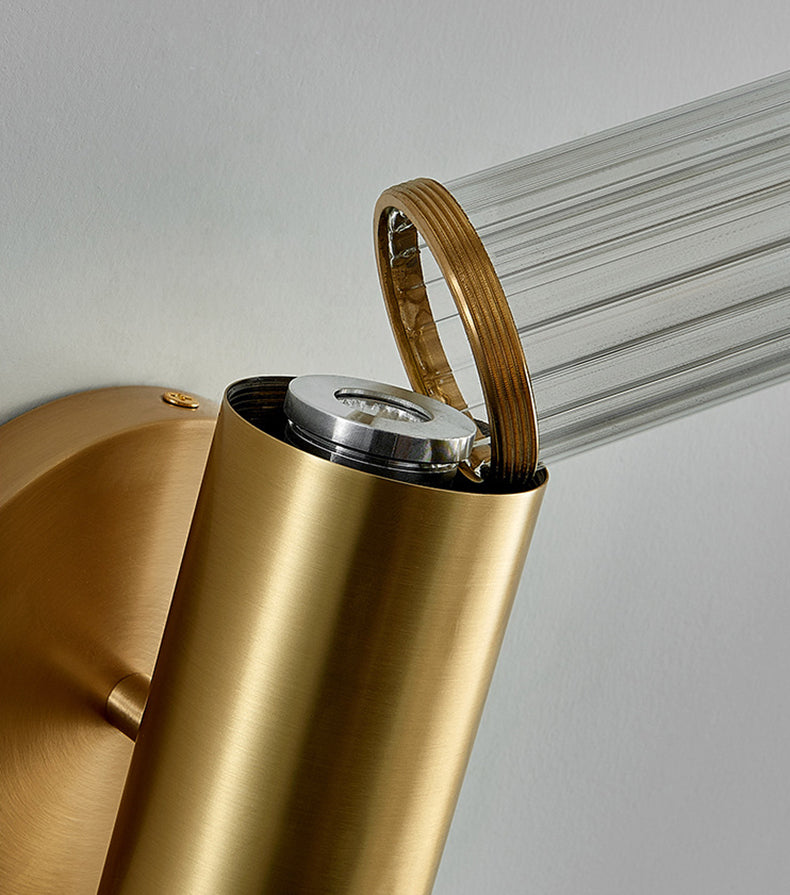 RoyaleGlow Modern Black Linear LED Wall Sconce | Frosted Glass Tube for Ambient Lighting