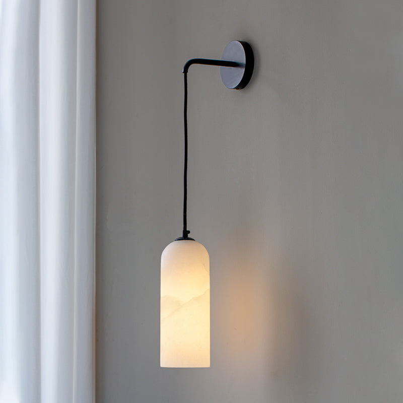 Royelux Modern Natural Marble Wall Sconce - Elegant Stone & Brass Wall Light