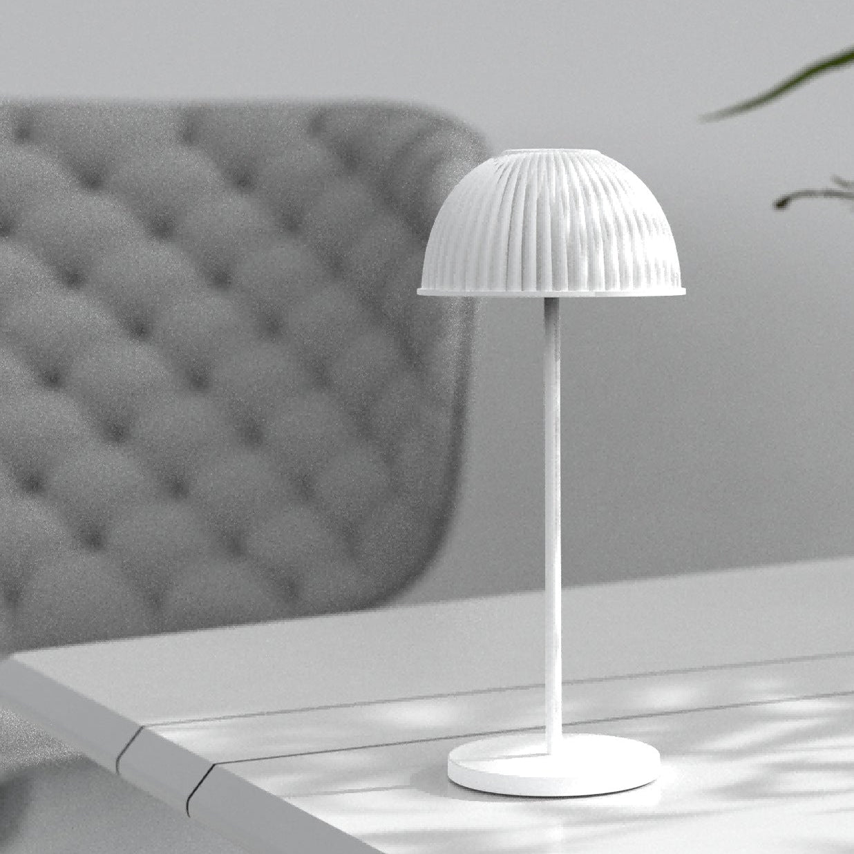 RoyaleGlow Modern Dome LED Table Lamp - Cordless, Dimmable Touch Control for Reading & Decor