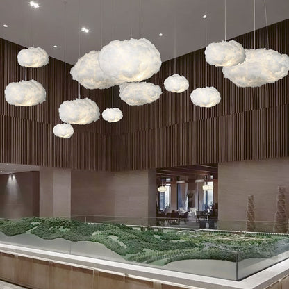Rayvia Modern LED Cloud Pendant Light, Contemporary Ceiling Lamp for Dreamy Bedroom