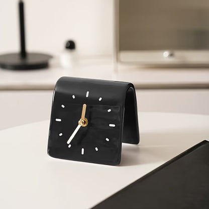 Rayvia Silent Ceramic Desk Clock - Modern Nordic Home Office Tabletop Clock