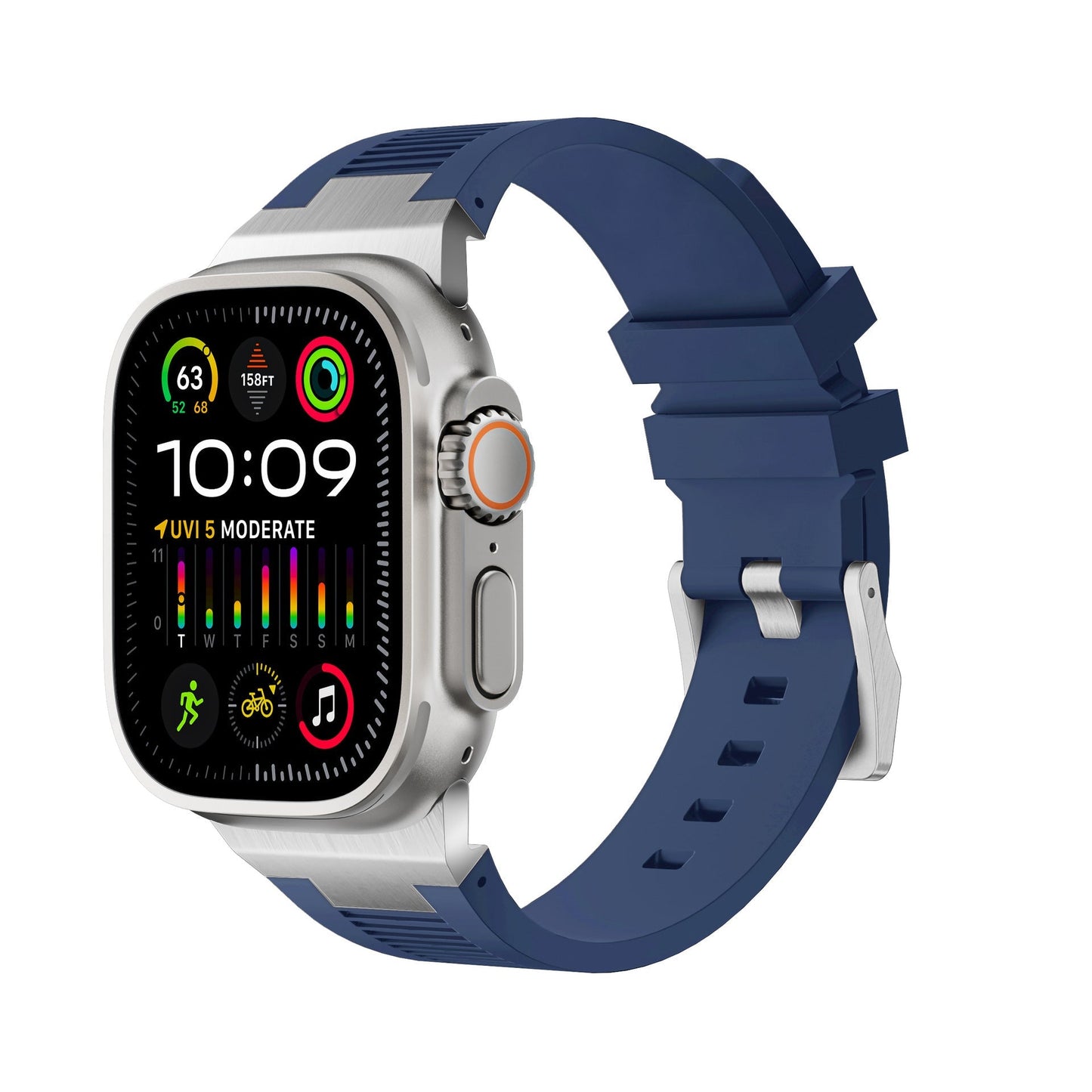 Royaleva AP New Connector Silicone Band For Apple Watch