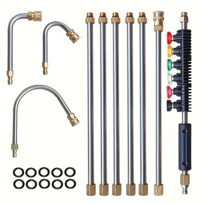 Luxora 4000 PSI Telescoping High Pressure Washer Wand Set for Gutter & Roof Drainage & Walls Cleaning