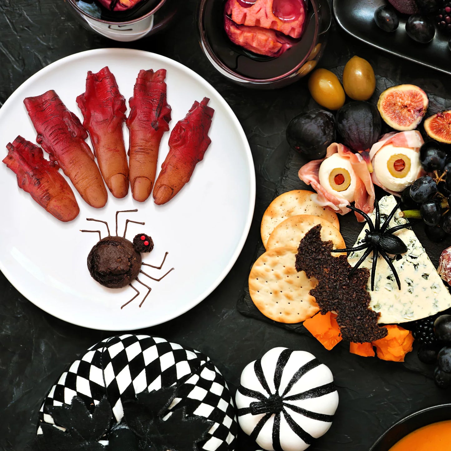 10pcs Halloween Bloody Fingers Articulated Dark Red Fake Fingers Party Prank Props Halloween Haunted House Layout Decoration 3