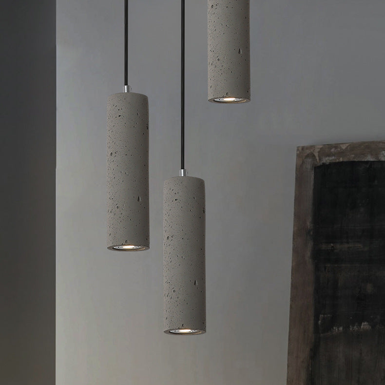 Royaleva Modern Concrete Pendant Light, Industrial Contemporary Ceiling Fixture