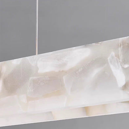 Royelux Modern Marble Linear Chandelier for Kitchen Island & Dining Room