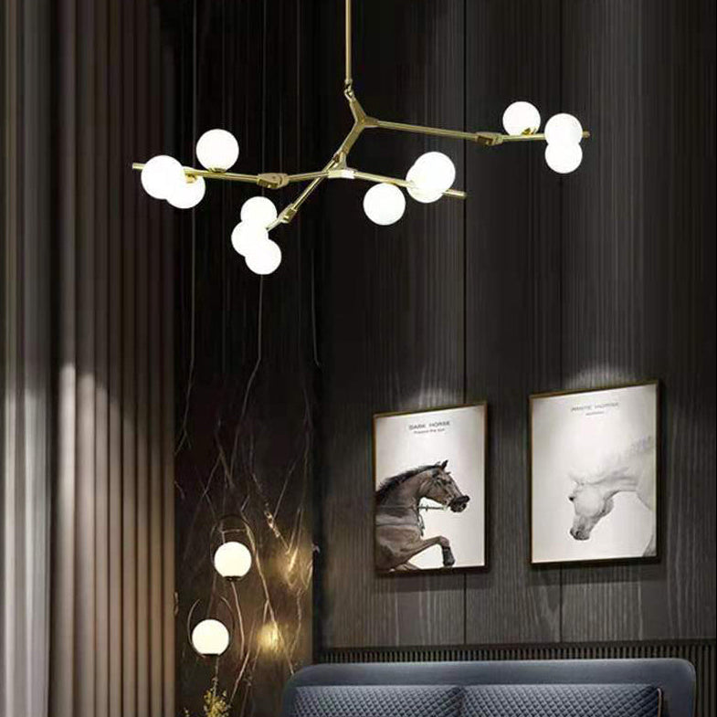 Royelux Modern Branch Bubble Chandelier-Glass Sphere Fixture