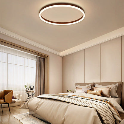 Royelux Modern Dimmable Round LED Flush Mount Ceiling Light with Remote Control
