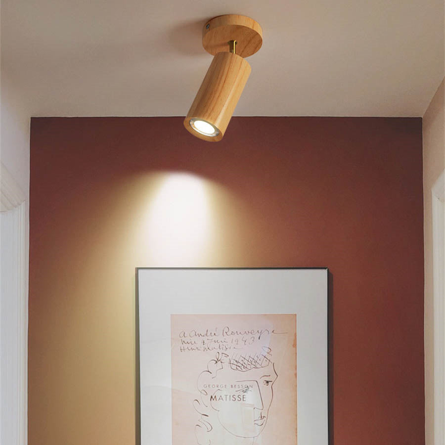 Royelux Oak Wood LED Ceiling Spotlight – Adjustable Modern Sustainable Lamp