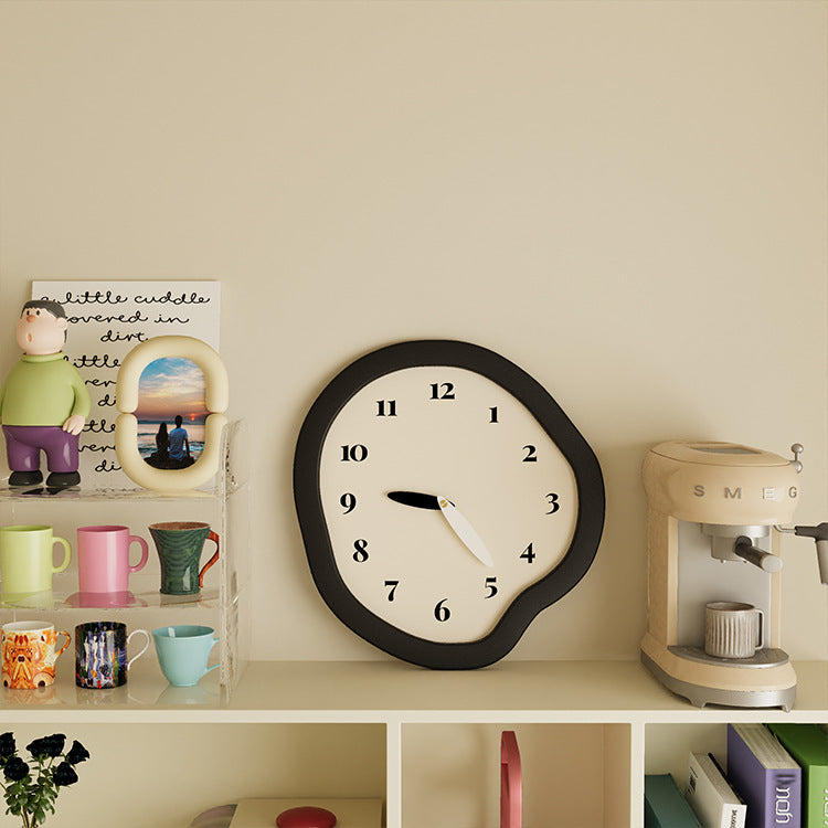 Lumora Luxury Sculpted Wall Clock, Abstract Melting Design