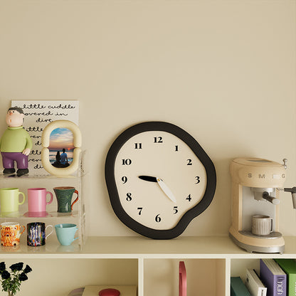 Lumora Luxury Sculpted Wall Clock, Abstract Melting Design