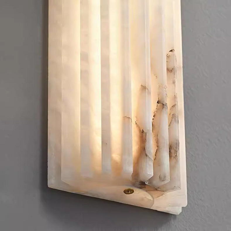 Royelux Luxury Fluted Marble Wall Sconce Interior Accent Lighting