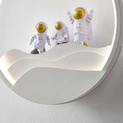 Royallure Astronaut Wall Lamp 11" – Tricolor LED, Adjustable Warm-Cool Light