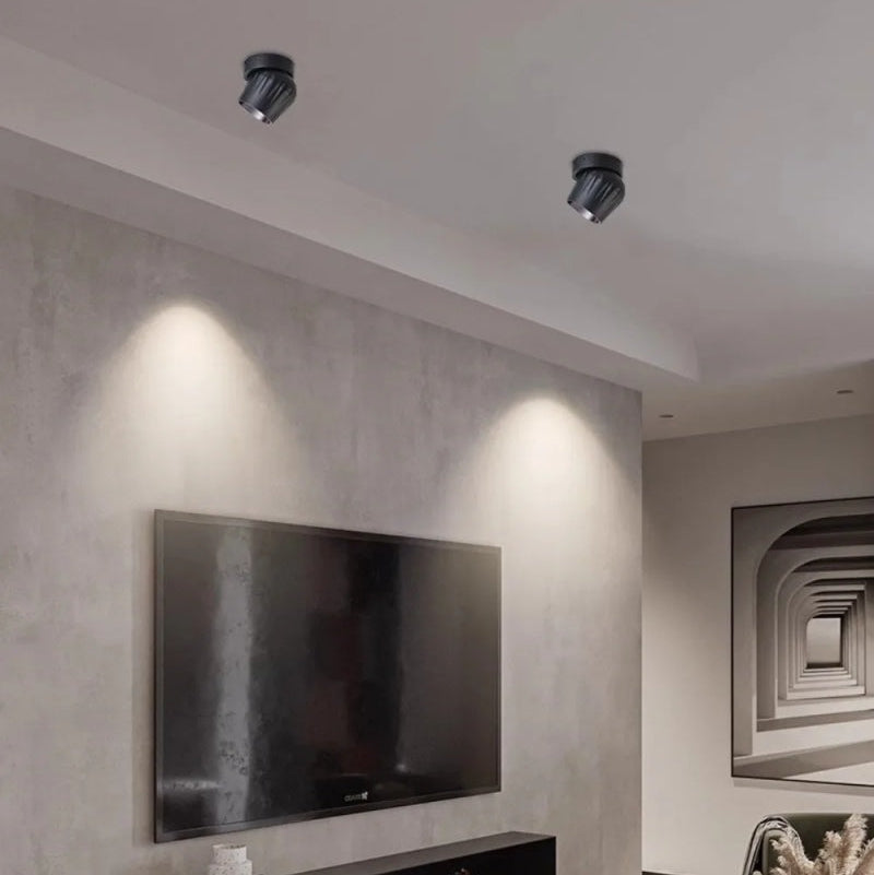Lumora Sleek Black Dimmable LED Ceiling Spotlight