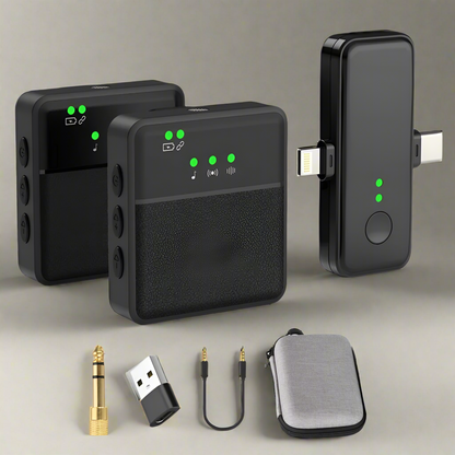 RoyaleGlow Wireless Bluetooth Lavalier Lapel Microphone