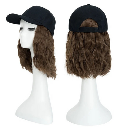 Royaleva Heat Resistant Synthetic Wavy Wig Extension Baseball Cap