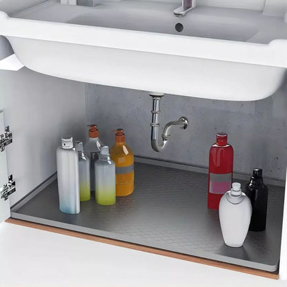 RoyaleGlow Large Under Kitchen Sink Mat Silicone Protective Liner