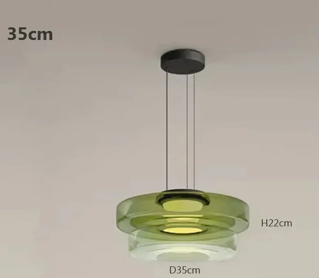 LuxRoyale Modern Glass Pendant Light - Adjustable Dimmable LED Hanging Lamp