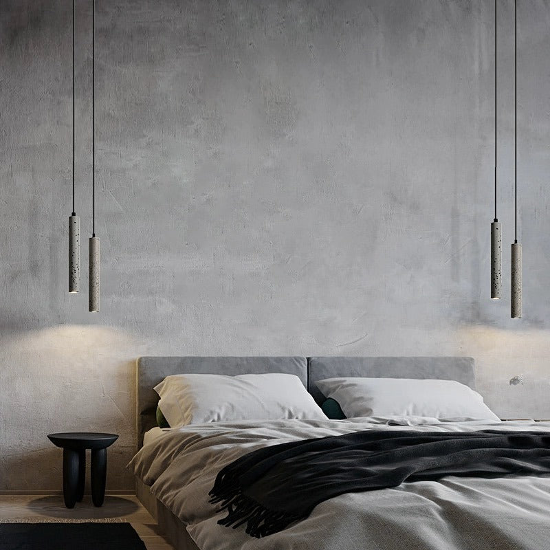 Royaleva Modern Concrete Pendant Light, Industrial Contemporary Ceiling Fixture