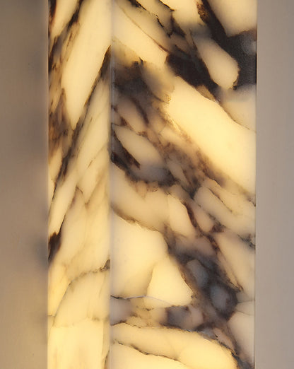 Royelux Marble & Aged Brass Wall Sconce | Modern Cloudstone 2-Light G9 Fixture