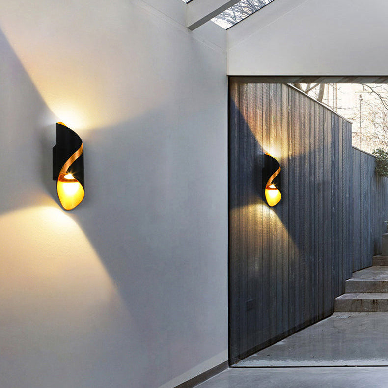 Rayvia Luxury Modern Curved LED Wall Sconce | Up Down Interior IP65 Light