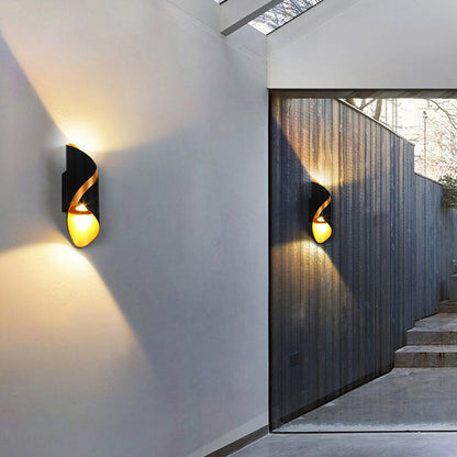 Rayvia Luxury Modern Curved LED Wall Sconce | Up Down Interior IP65 Light