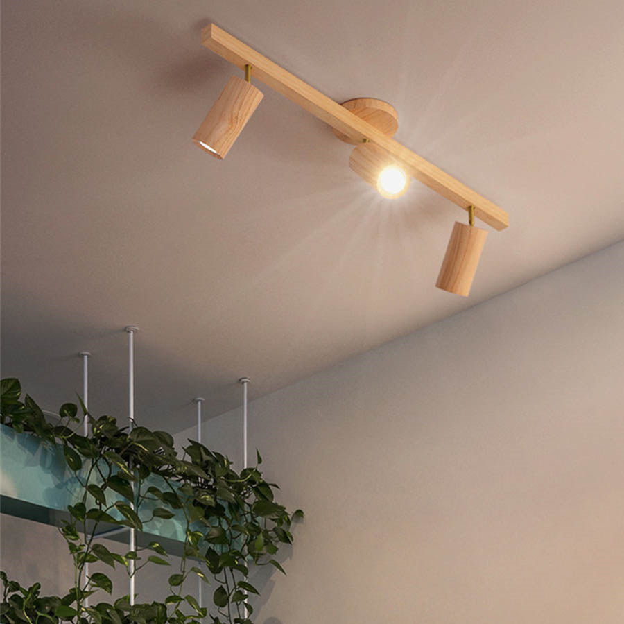 Royelux Oak Wood LED Ceiling Spotlight – Adjustable Modern Sustainable Lamp