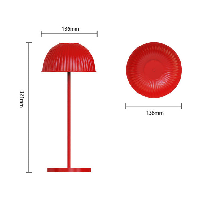 RoyaleGlow Modern Dome LED Table Lamp - Cordless, Dimmable Touch Control for Reading & Decor