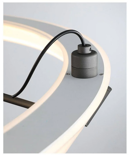 RoyaleGlow Modern LED Ring Pendant Light - Artistic Halo Chandelier