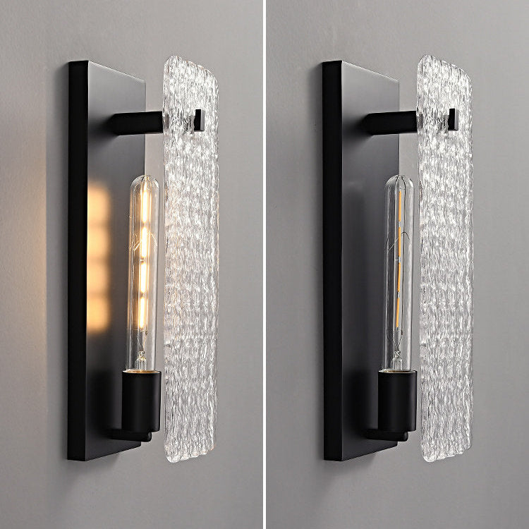 RoyaleGlow Alabaster LED Wall Sconce, Modern Brass Rectangular Light Fixture