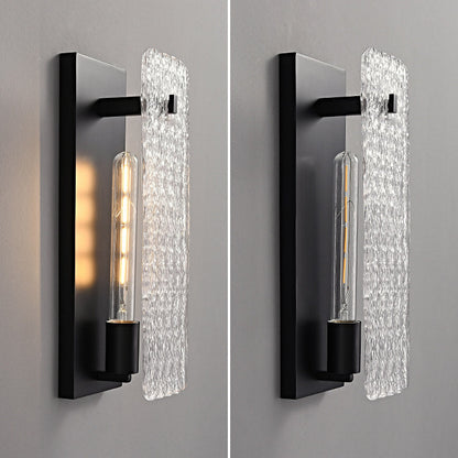 RoyaleGlow Alabaster LED Wall Sconce, Modern Brass Rectangular Light Fixture