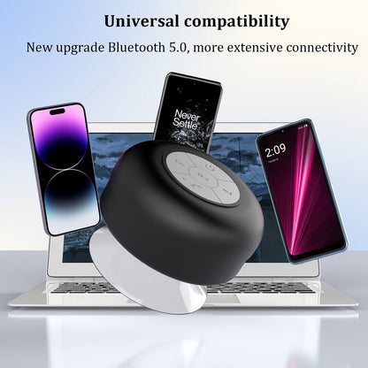 Luxora Waterproof Bluetooth Shower Speaker with Suction Cup