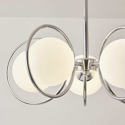 Royelux Modern Glass Globe Chandelier-Ceiling Light Fixture